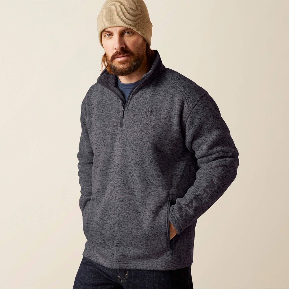Caldwell Logo 1/4 Zip Sweater Men - GREY