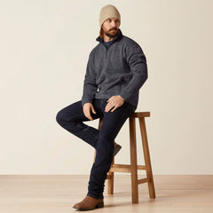 Caldwell Logo 1/4 Zip Sweater Men - GREY