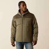 Crius Hooded Insulated Jacket Men - GREEN/DARK GREEN