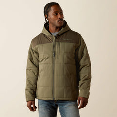 Crius Hooded Insulated Jacket Men - GREEN/DARK GREEN