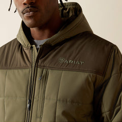 Crius Hooded Insulated Jacket Men - GREEN/DARK GREEN