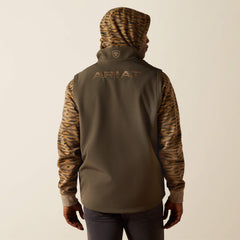 Logo Softshell Vest Men - DARK GREEN/DARK GREEN HEATHER