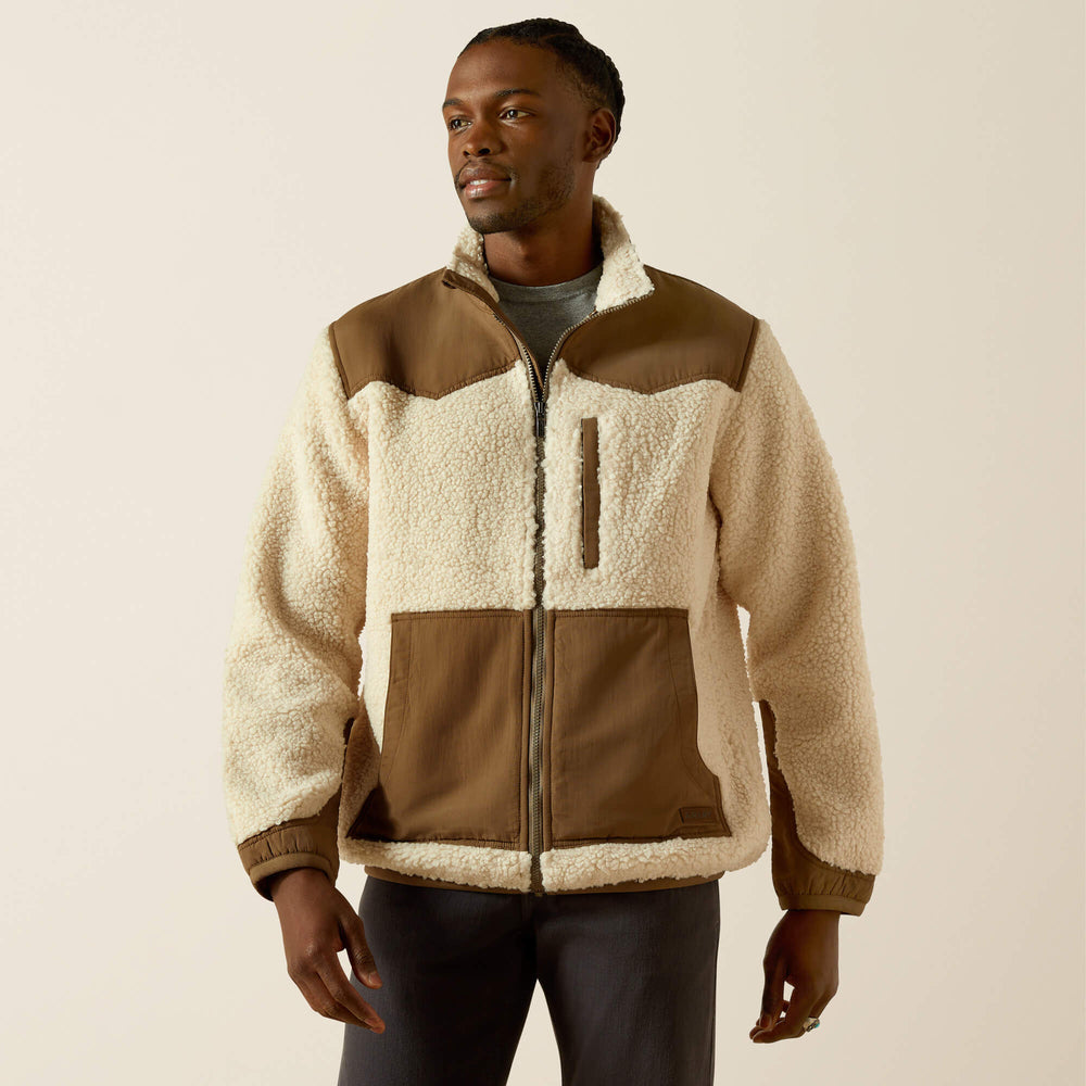 Western Sherpa Jacket Men - WHITE PEPPER