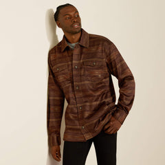 Caldwell Printed Shirt Jacket Men - MAROON