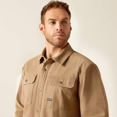Rebar Canvas Shirt Jacket Men - KHAKI