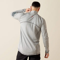 FR Combat Stretch Patriot 1/4 Zip Work Shirt Men - SILVER FOX