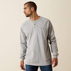 FR Air Henley Men - SILVER FOX HEATHER