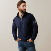 FR Combat Stretch Patriot 1/4 Zip Work Shirt Men - NAVY