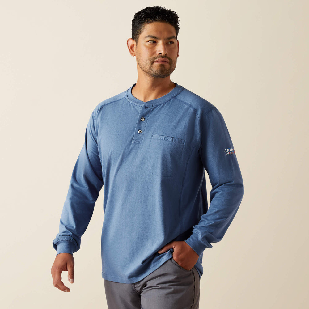 FR Air Henley Men - MEDIUM BLUE