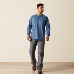 FR Air Henley Men - MEDIUM BLUE
