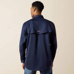 FR Solid Vent Work Shirt Men - NAVY