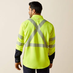 FR Hi-Vis Air Inherent Classic Fit Work Shirt Men - HI-VIS YELLOW