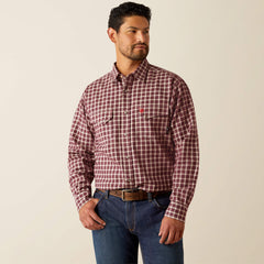 FR Winch Snap Work Shirt Men - MALBEC WINDOW
