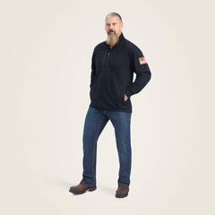 FR Durastrech Fleece 1/2 Zip Job Shirt Men - BLACK