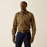 FR Deniro Work Shirt Men - REBAR KHAKI