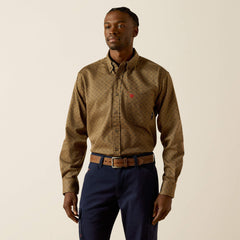 FR Deniro Work Shirt Men - REBAR KHAKI