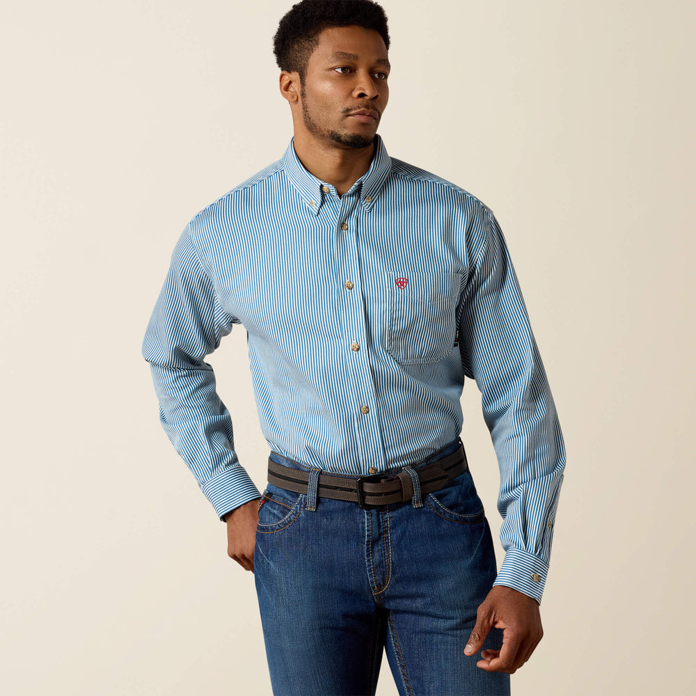 FR Basic Work Shirt Men - BOLD BLUE STRIPE