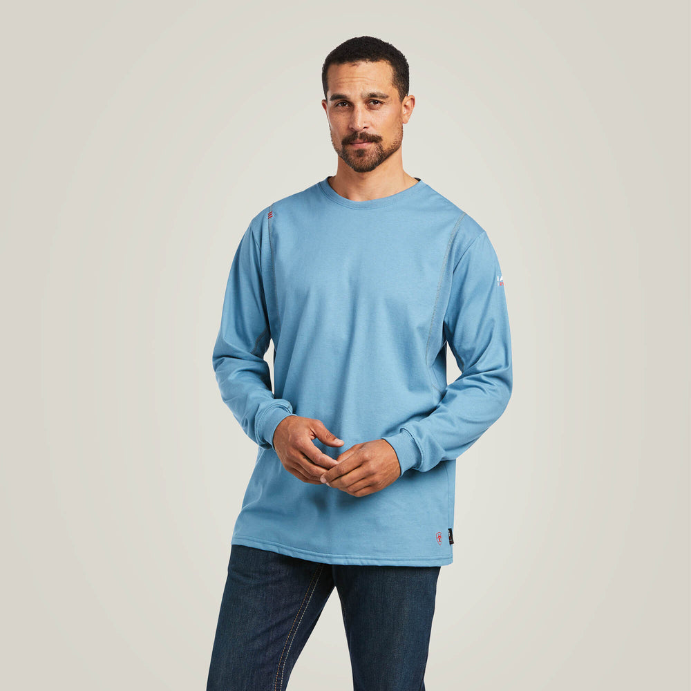 FR AC Crew T-Shirt Men - STEEL BLUE