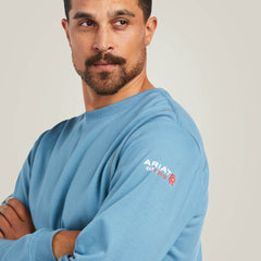 FR AC Crew T-Shirt Men - STEEL BLUE