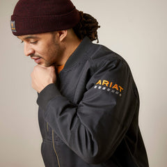 Rebar Stretch Canvas Bomber Jacket Men - BLACK