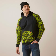 FR DuraStretch Patriot Hoodie Men - BLACK/LIME CAMO