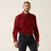 FR Air Inherent Work Shirt Men - RED HEATHER