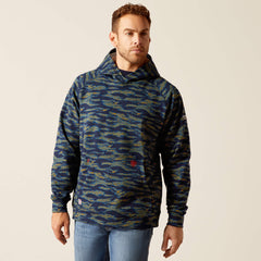 FR DuraStretch Smoke Hoodie Men - BARITONE BLUE CAMO