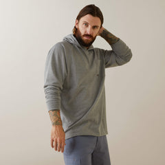 Rebar Cotton Strong Hooded T-Shirt Men - HEATHER GREY
