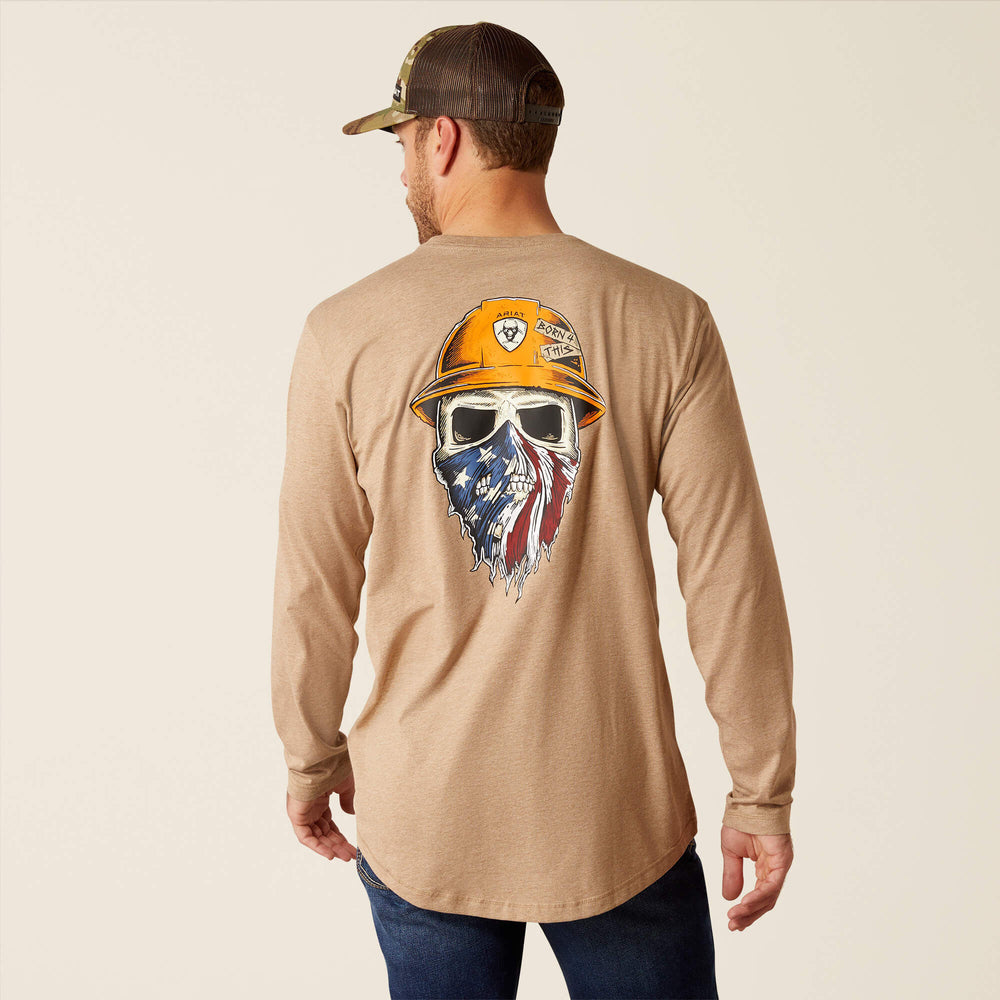 Rebar Workman Born For This T-Shirt Men - OATMEAL HEATHER