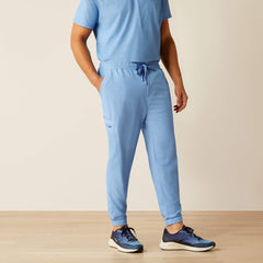 Drew Cargo Stretch Jogger Scrub Pant Men - LIGHT BLUE HEATHER