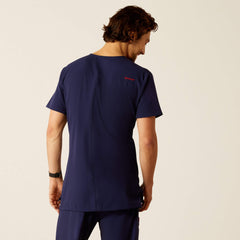 Derham 6 Pocket Scrub Top Men - NAVY
