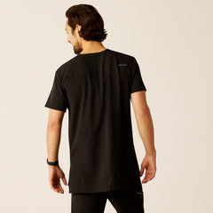 Derham 6 Pocket Scrub Top Men - BLACK