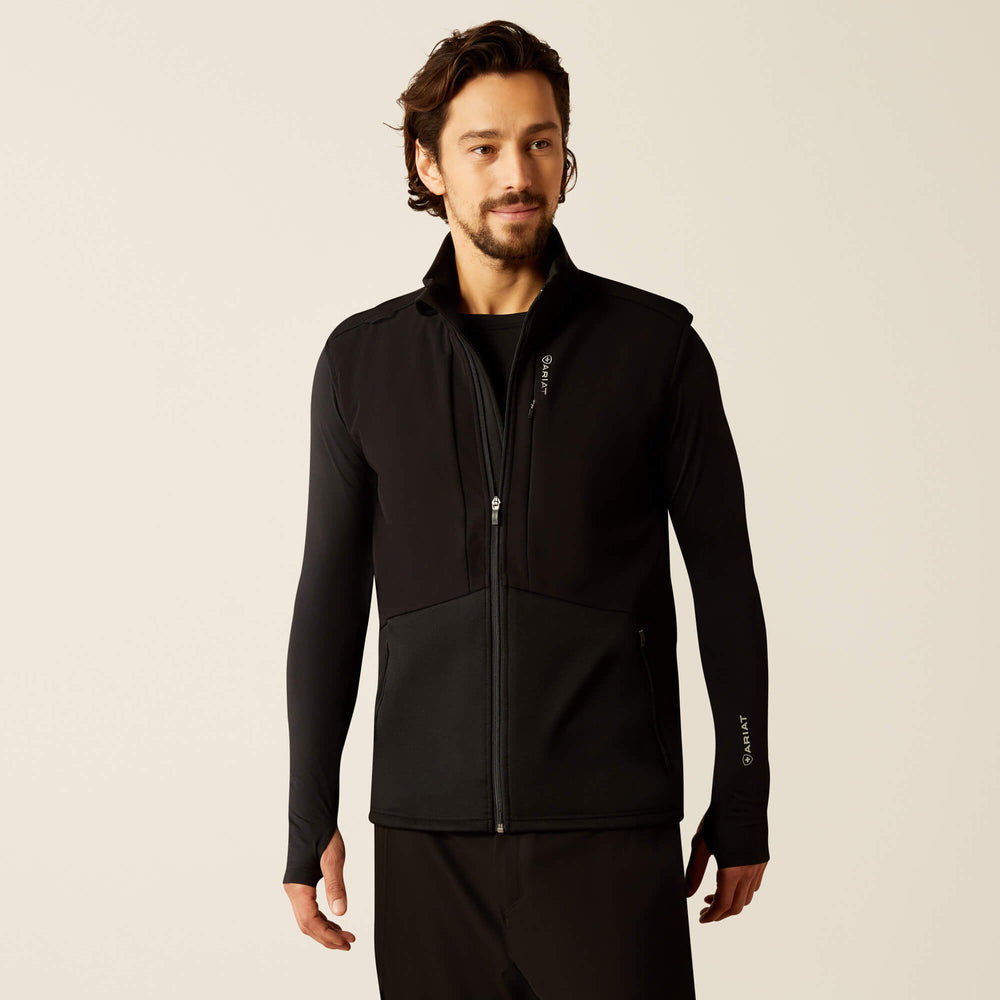 Galen Fleece Scrub Vest Men - BLACK