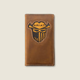 Work Roughneck Label Canvas Trifold Wallet Men - BROWN