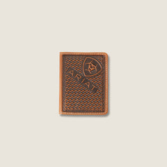 Weaved Bifold Wallet Men - BROWN