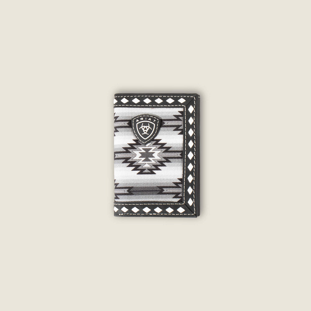Southwest Diamond Trifold Wallet Men - BLACK