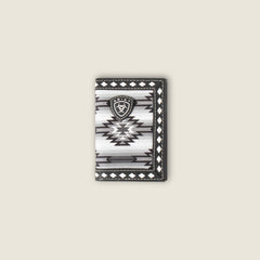 Southwest Diamond Trifold Wallet Men - BLACK