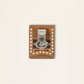 Southwest Diamond Money Clip Men - BROWN