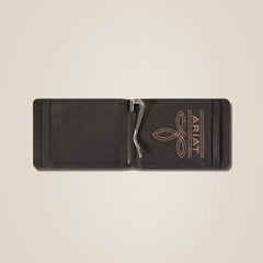 Flag Shield Clip Wallet Men - BROWN