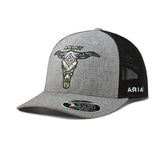 Southwest Embroidered Skull Cap Men - SILVER