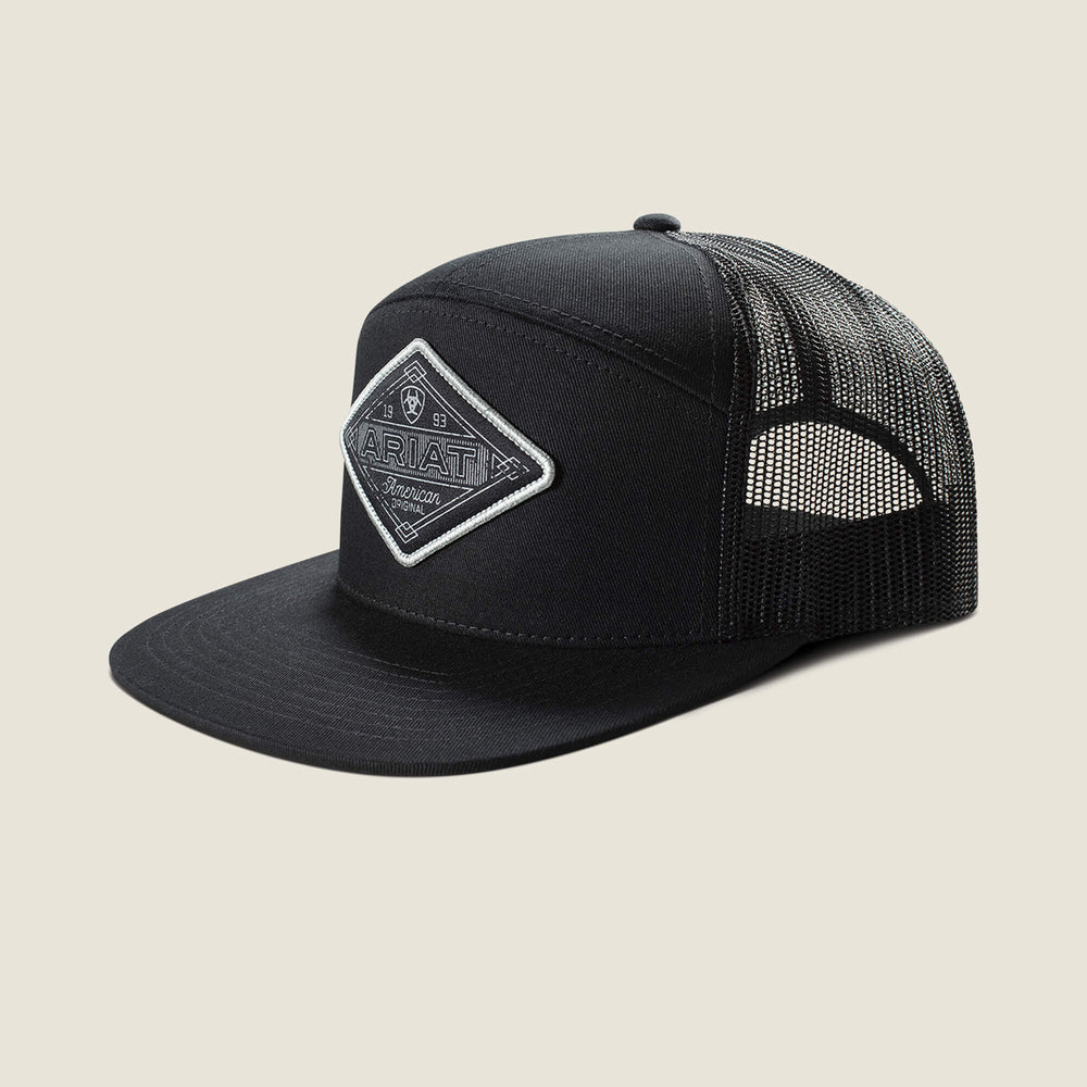 7 Panel American Original Diamond Patch Cap Men - BLACK