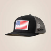 Flag Logo Patch Cap Men - BLACK