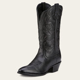 Heritage R Toe Western Boot Women - BLACK DEERTAN