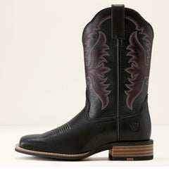 Olena Wide Square Toe Western Boot Women - OBSIDIAN