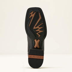 Olena Wide Square Toe Western Boot Women - OBSIDIAN