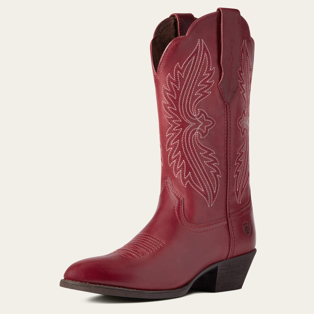 Heritage StretchFit R Toe Western Boot Women - ROSY RED