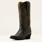 Heritage J Toe Western Boot Women - BLACK DEERTAN