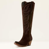 Laramie X Toe Western Boot Women - FRENCH ROAST SUEDE