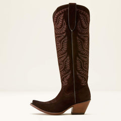 Laramie X Toe Western Boot Women - FRENCH ROAST SUEDE