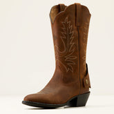 Heritage R Toe EZ Zip Western Boot Women - DISTRESSED BROWN